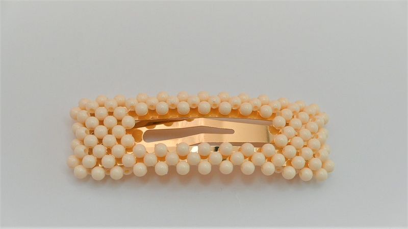 Hårspenne Perle Beige
