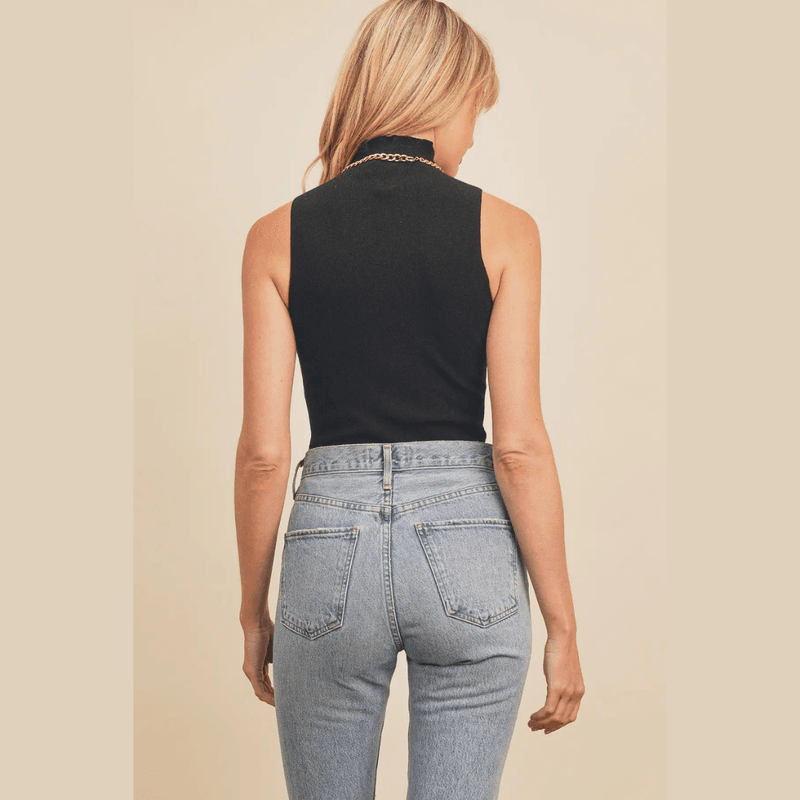 Turtleneck Tank Knitted Bodysuit