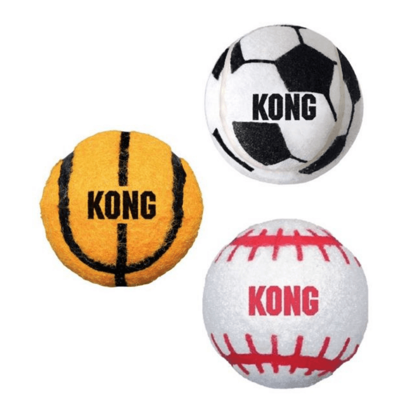 KONG Leke Sport Balls 3p Flerfarget XS