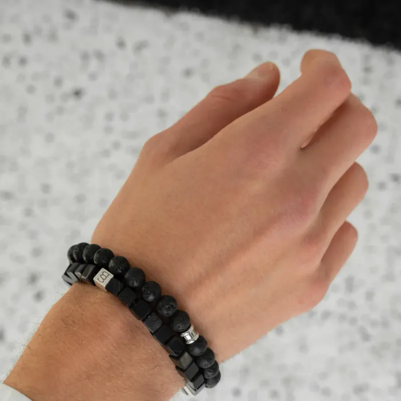 Stones Bracelet Memphis armbånd - Matt Black