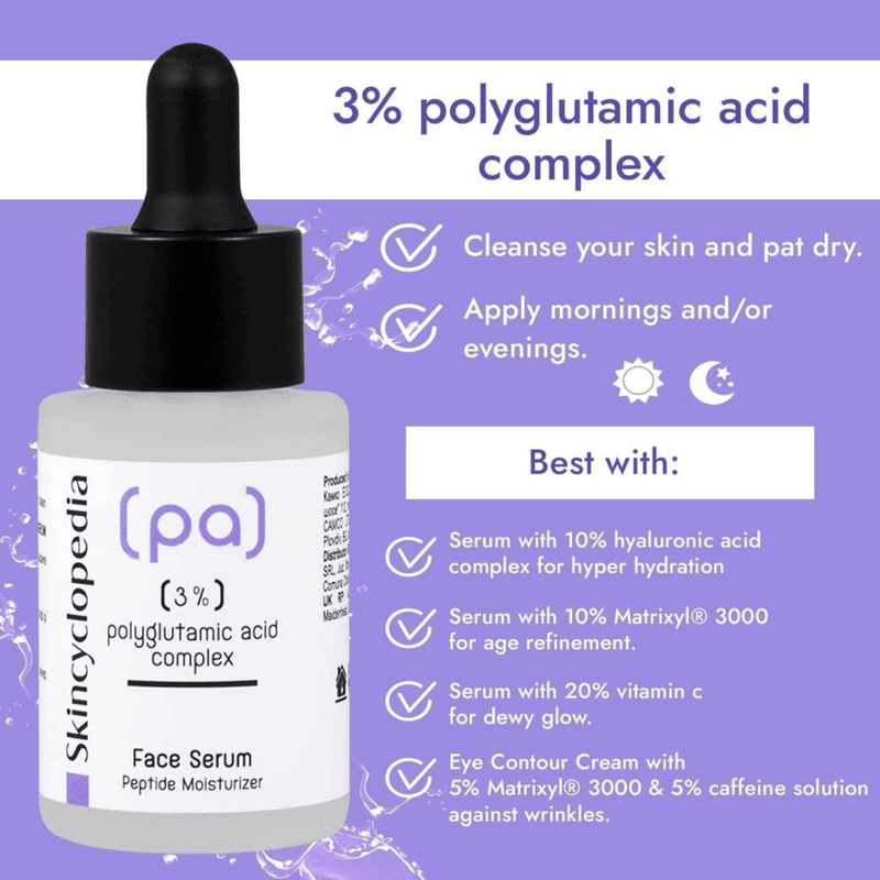 Skincyclopedia Face Serum with 3% Polyglutamic Acid (30ml)